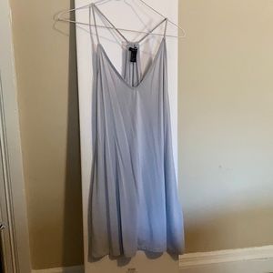Racer back blue grey mini dress